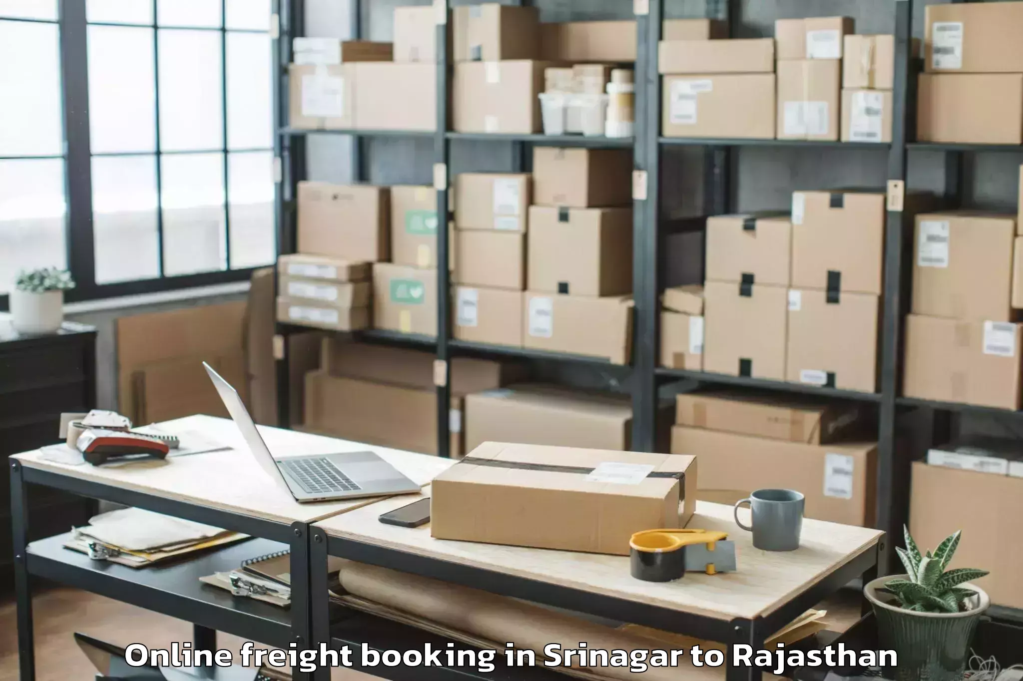 Book Srinagar to Bonli Online Freight Booking Online